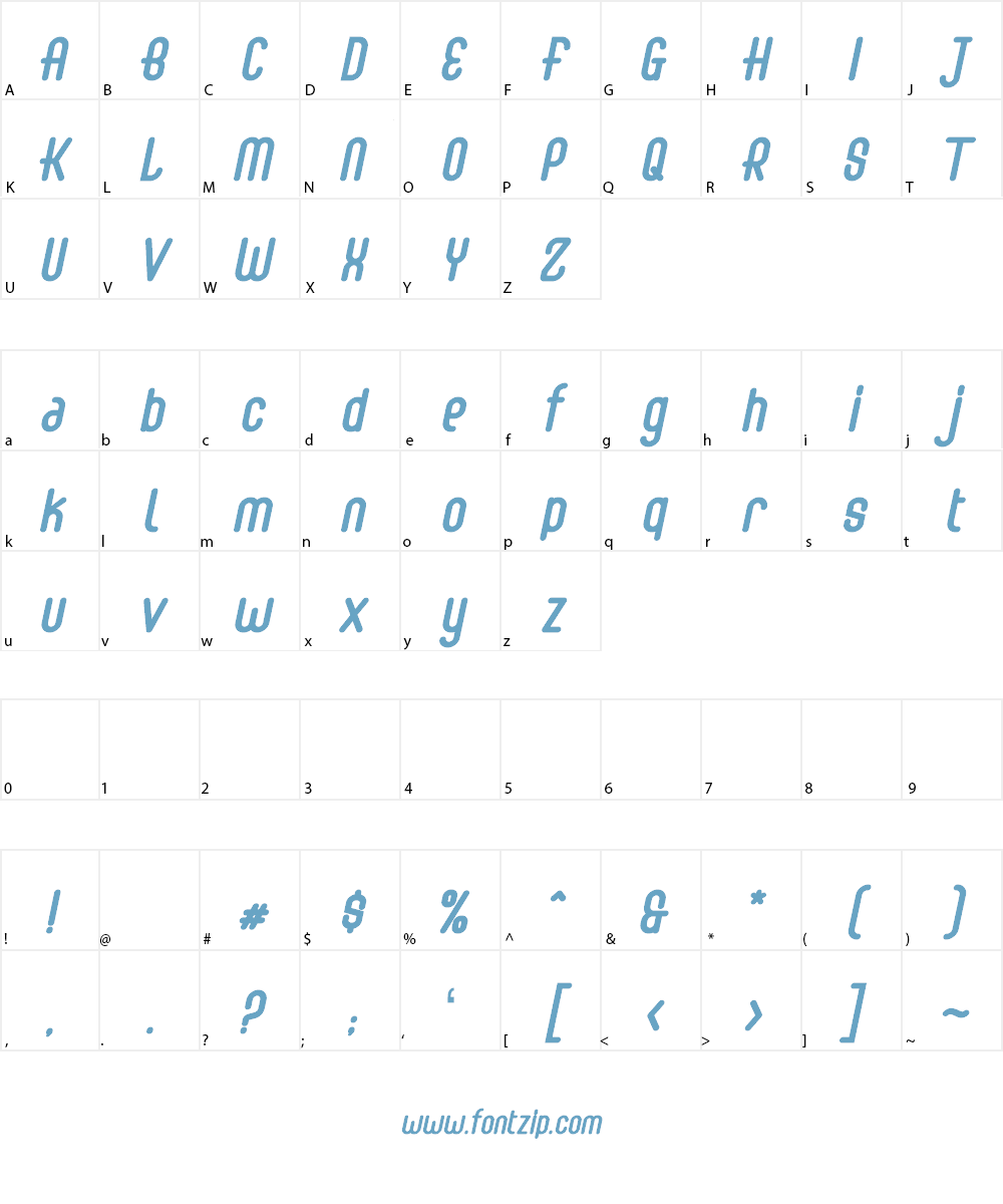 Abingdon Font Character